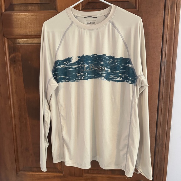 LLBean Rash guard Swimshirt Men’s Sz L Pocket Zipper - Picture 2 of 7